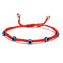 Load image into Gallery viewer, 5 Style Hand Braided Lucky Red String Charm Bracelet Women Men Blue Evil Eye Round Beads Bracelet Fashion Friendship Jewelry